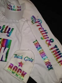 Image 3 of PRETTY AND THICK  LOVE IS 💕 LOVE PRIDE JOGGING SET