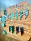 CRYSTAL LIGHTNING BOLT // Sterling Silver // Earrings