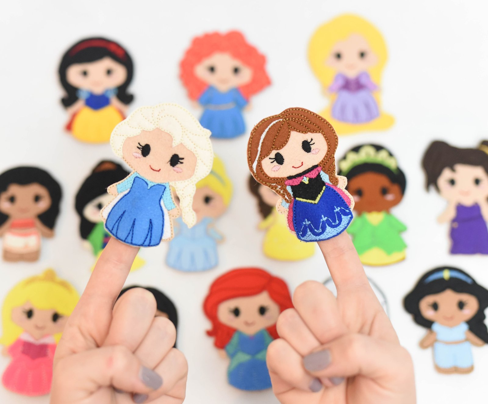 Princess deals finger puppets