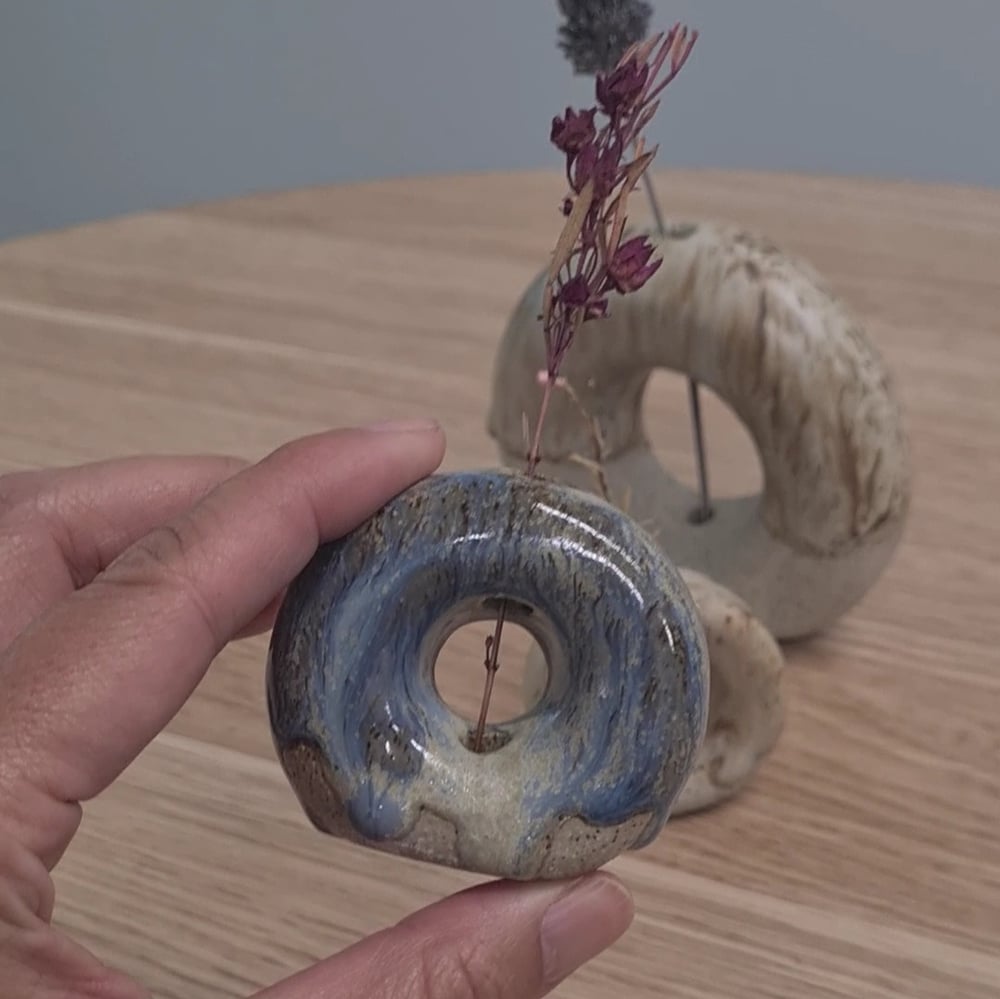 Image of Blue Lake - mini donut vase