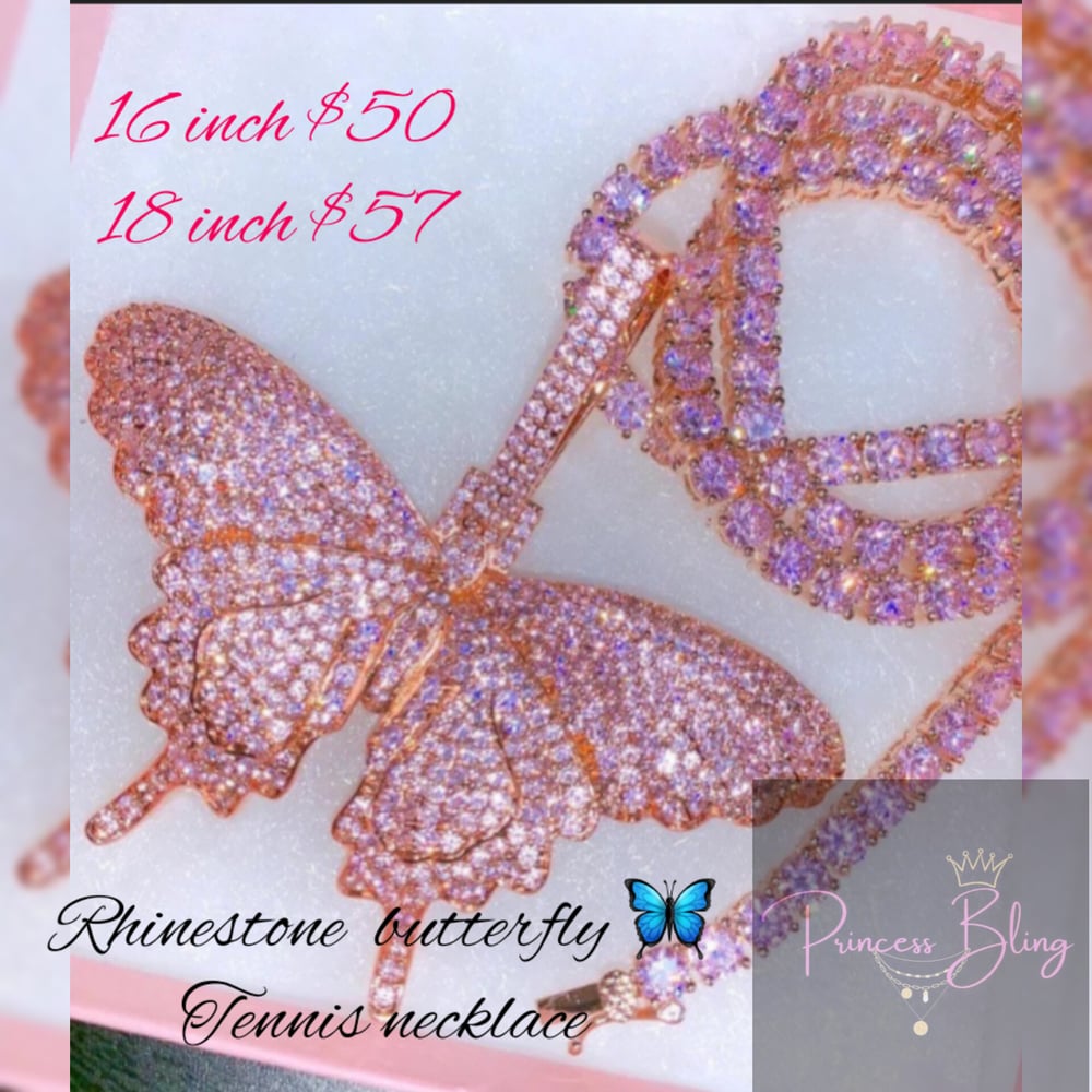 Image of Pink butterfly and baquettes