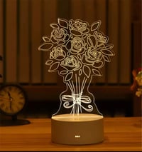 USB LED Rose Flower Neon Sign