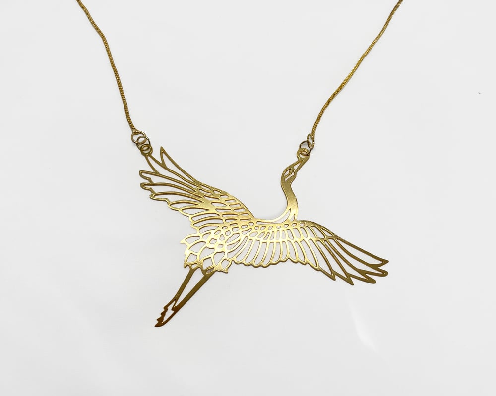Image of Flying Crane Necklace