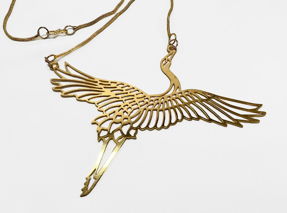 Image of Flying Crane Necklace