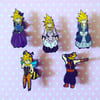 Final Fantasy VII FF7 Miss Cloud Enamel Pin Set
