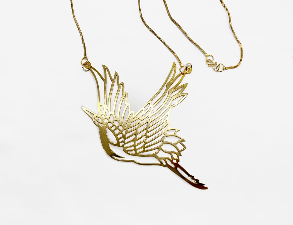 Image of Crane In Flight Necklace