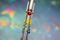 Image 1 of Swirl of Paw Prints Glass Drinking Straw