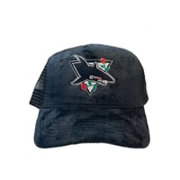 Image 1 of Rose Shark Suede Trucker Hat 