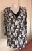 Image of Wrap top - Black & white modern print