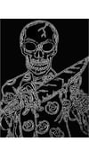 Mister Glow-Bones Art Print (Black)