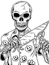 Mister Glow-Bones Art Print (White)
