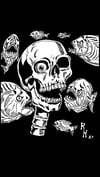 Skull and Piranhas Art Print