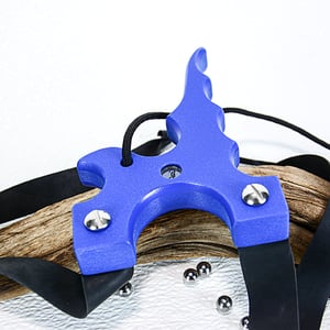 Image of Blue Textured HDPE Slingshot, Catapult, The Twister, Hunters Gift, Right Handed Shooter, Sling Shot