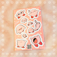 Image 2 of Kirb Doodle Vinyl Sticker Sheet