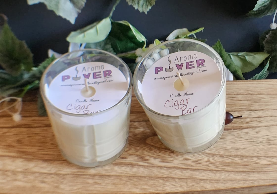 Image of Cigar Bar Candle in Reusable Whiskey Glass