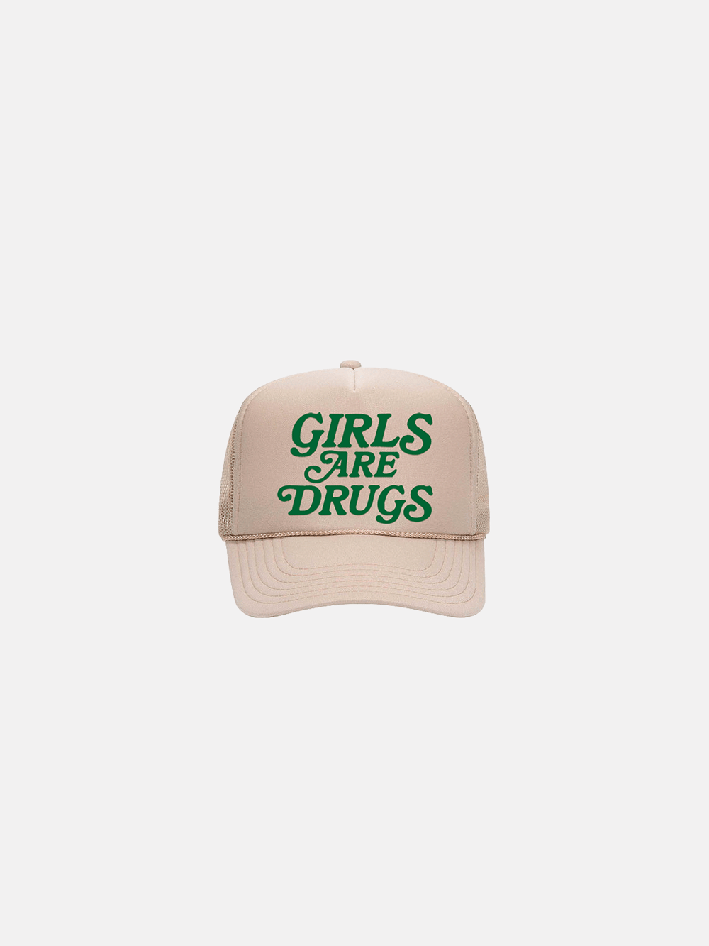 Image of GIRLS ARE DRUGS® TRUCKERS - CREAM & BROCCOLI