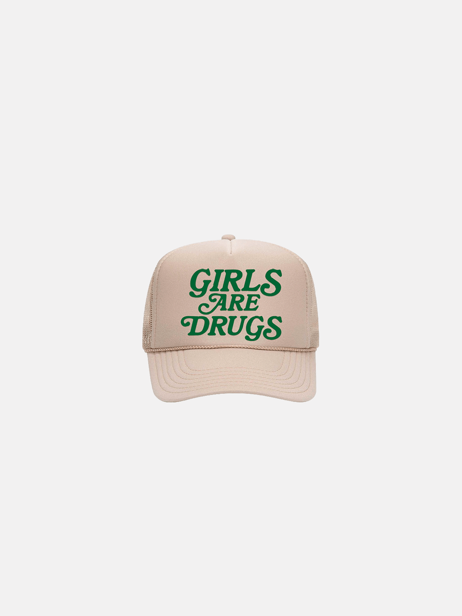 Image of GIRLS ARE DRUGS® TRUCKERS - CREAM & BROCCOLI