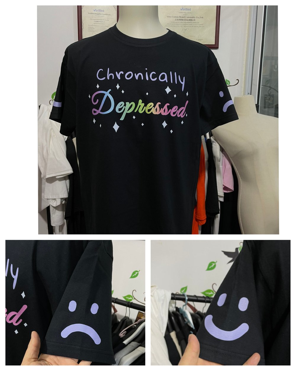 Image of Chronically Depressed 100% Cotton Tee - S - 3XL Sizing