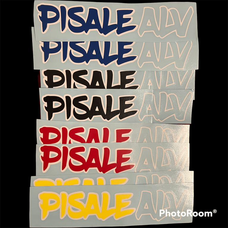 10 inch decal with white outline 