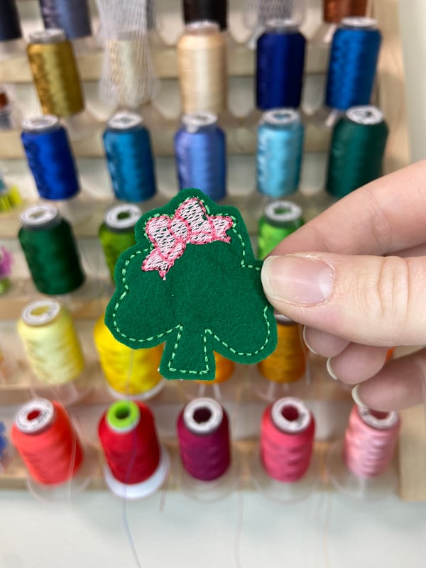 Image of Bow Shamrock Feltie