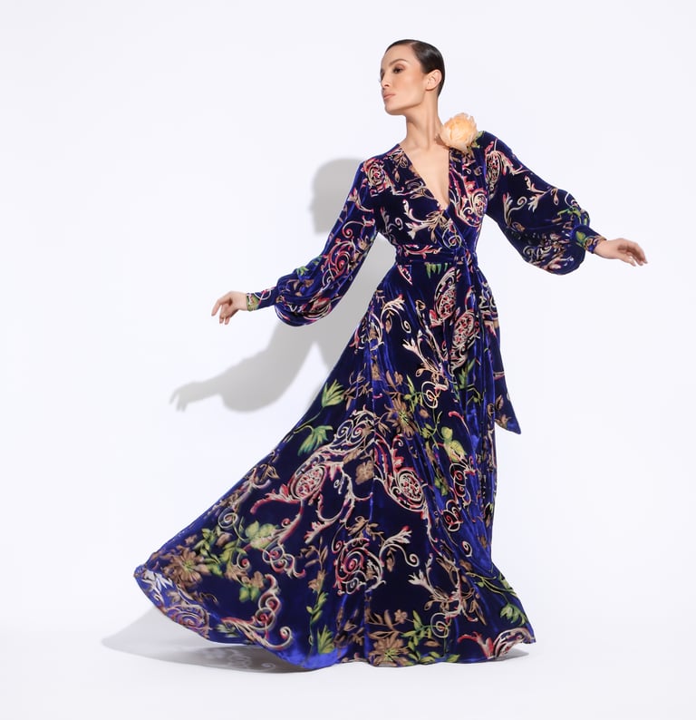 Holiday Season Limited Edition Silk Velvet Burnout "Beverly" PRE-ORDER FOR NOVEMBER DELIVERY Image 2