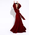 Deep Red Limited Edition Silk Velvet Beverly Dressing Gown