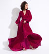 "Drunken Berry" Limited Edition Silk Velvet Beverly Dressing Gown