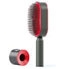 Red Self Cleaning Hairbrush