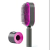 Pink Self Cleaning Hairbrush