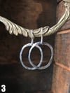 Organic hammered hoops - sterling silver 