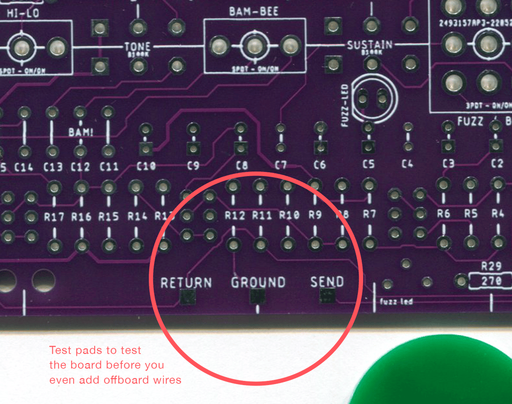 BamBee PCB & Daughterboard - DIY Guitar Pedal - Roland AF-100 BeeBaa Fuzz and Treble Booster Clone