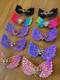 Image 2 of Winged heart hairclips