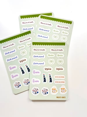 Sticker Sheets / Planilla de Calcomanias 