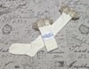 Embroidered Lace Topped Ivory OTKs - Gold Lace