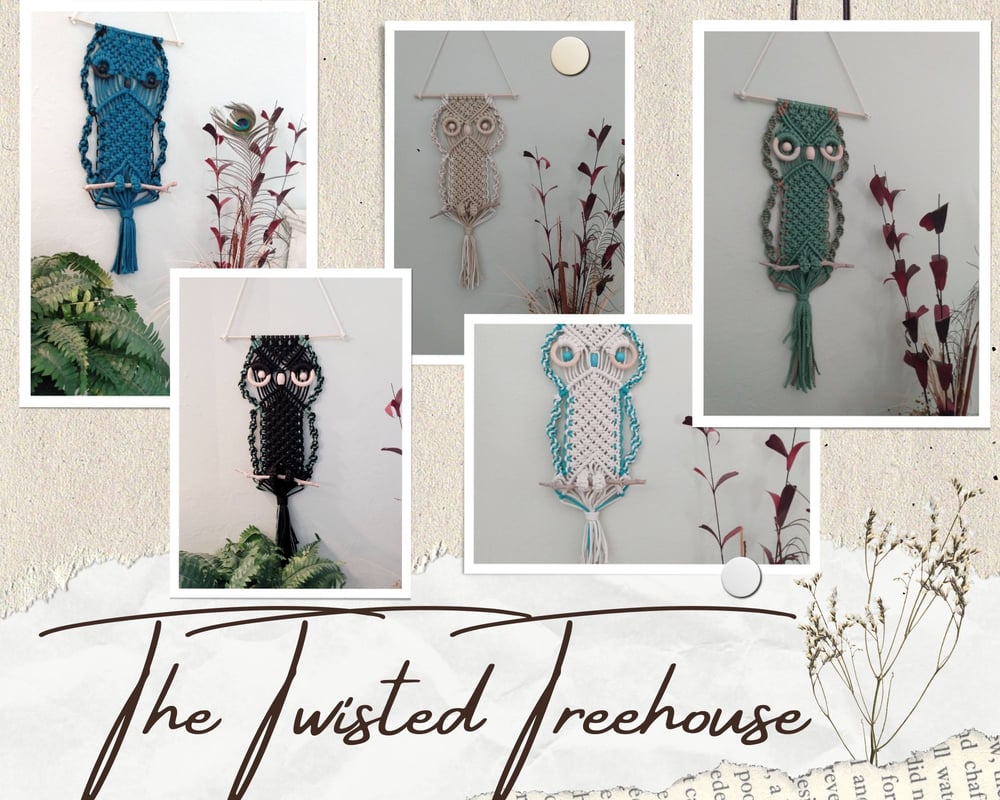 Image of Owl Macrame Wall Hanging Tapestry Art Decor Handmade Woven Boho Ornament Wall Hanger Gift