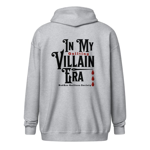 Image of Villain Era Unisex Old School zip hoodie ( Back imprint)