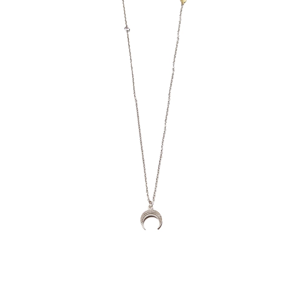 Image of ARMO - Crescent Stud Necklace (Silver)