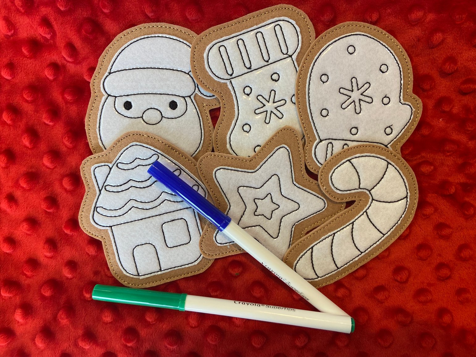 Image of Reusable Coloring Christmas Cookies