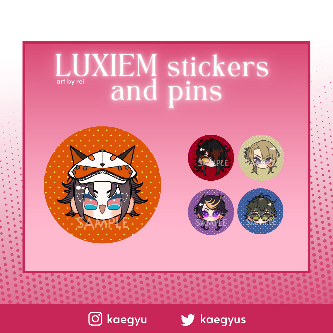 LUXIEM Stickers and Pins