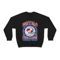 Image 3 of Distressed '20-'22 AFC East Champions Unisex Heavy Blend Crewneck Sweatshirt