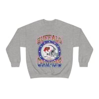 Image 2 of Distressed '20-'22 AFC East Champions Unisex Heavy Blend Crewneck Sweatshirt