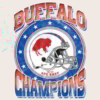 Image 5 of Distressed '20-'22 AFC East Champions Heavy Blend Hooded Sweatshirt