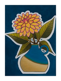 Image 1 of Dahlia in Vase (Original Painting)