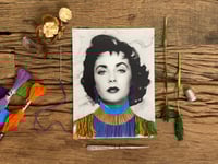 Image 2 of Hand embroidered photograph of Liz Taylor