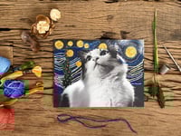 Image 2 of Hand Embroidered Cat Photo