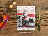 Image 2 of Hand embroidered photograph of Marilyn Monroe