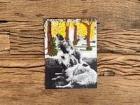 Image 3 of Hand embroidered photo of child with pet