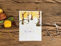Image 4 of Hand embroidered photo of child with pet