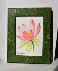 Image 2 of Indian Lotus Flower (Original Paintings - Pair)