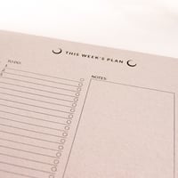 Image 3 of Moon & Leopard Weekly Planner Pad by Maria Rikteryte